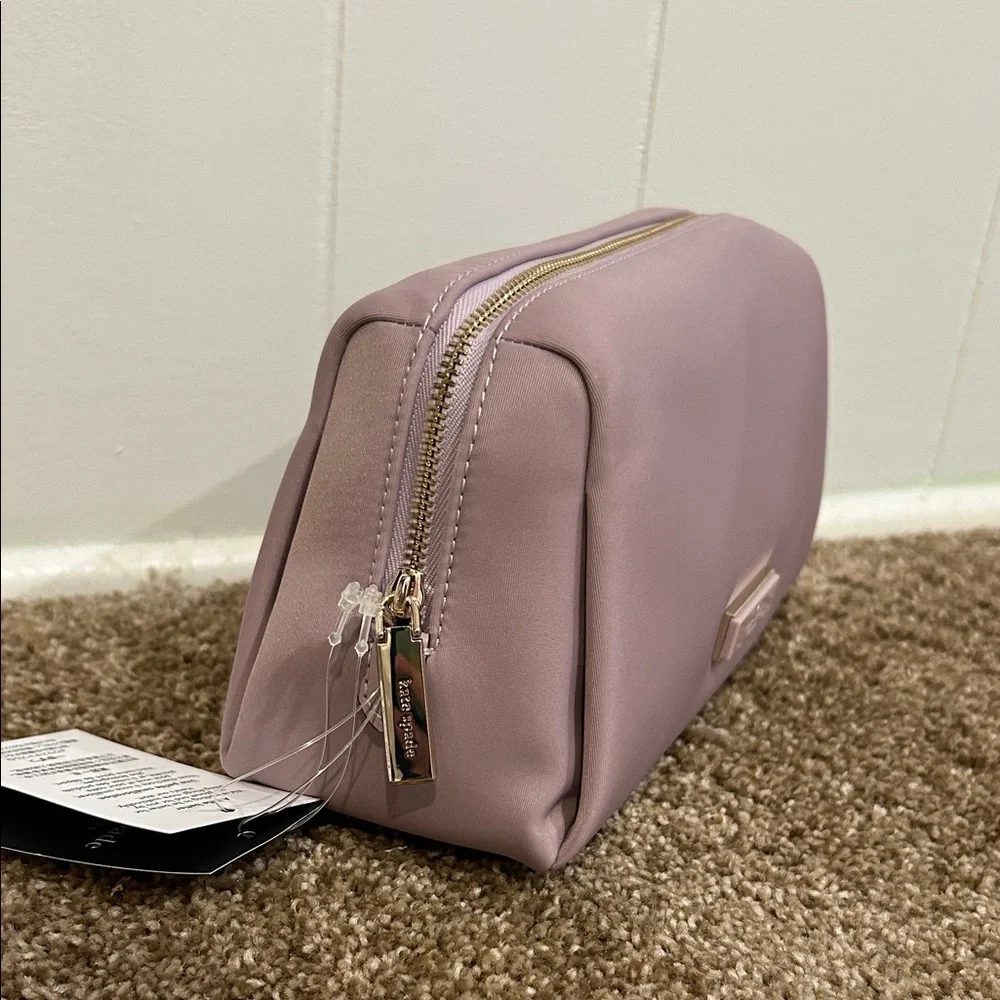 Kate Spade Carter Nylon Cosmetic Pouch in Lavender Smoke NWT - Picture 3 of 7